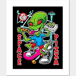 Space Pizza Posters and Art